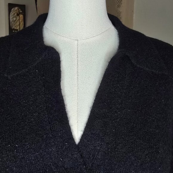 J. Crew Extra-Soft Black Polo Sweater Knit Top NWOT - Picture 9 of 10